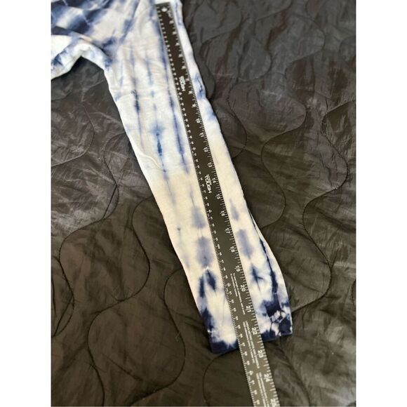 Spirit Jersey Sweater Womens Medium White Blue Cardigan Tie Dye Open Front NWOT - Picture 8 of 9